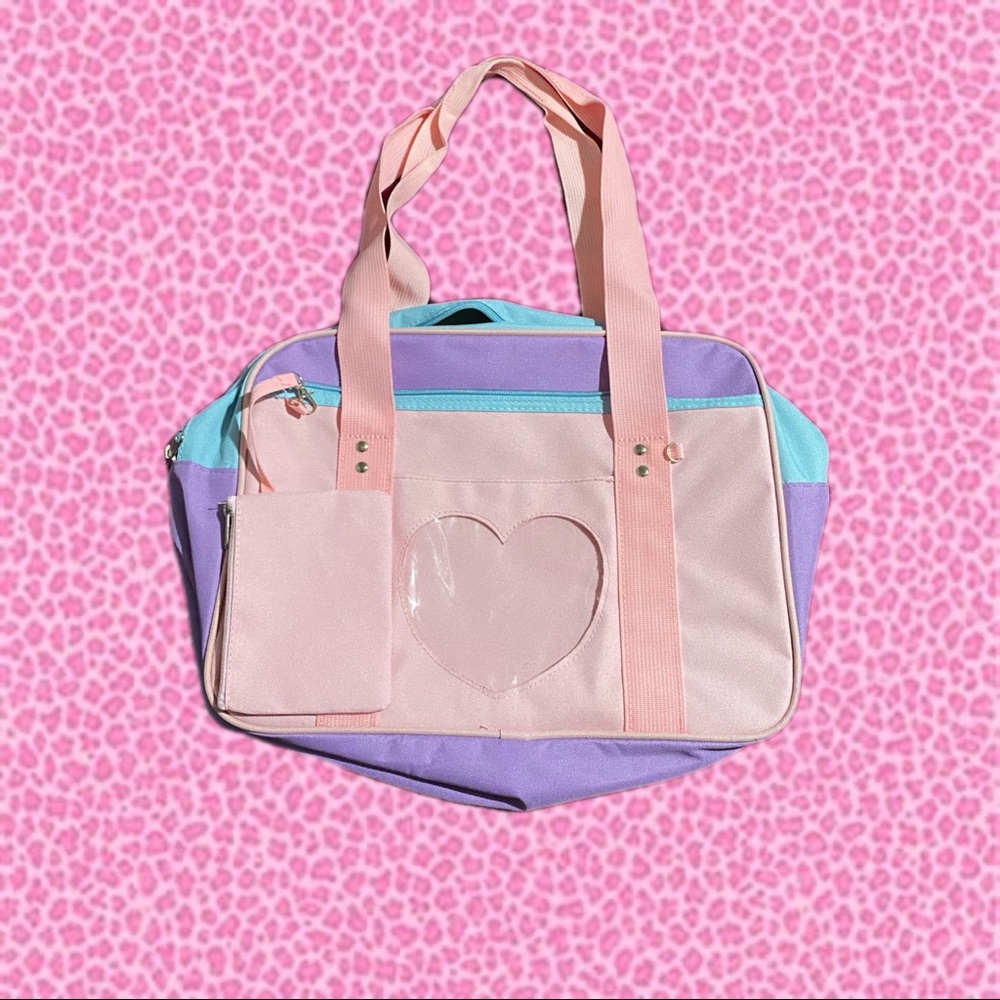 Pink weekender bag